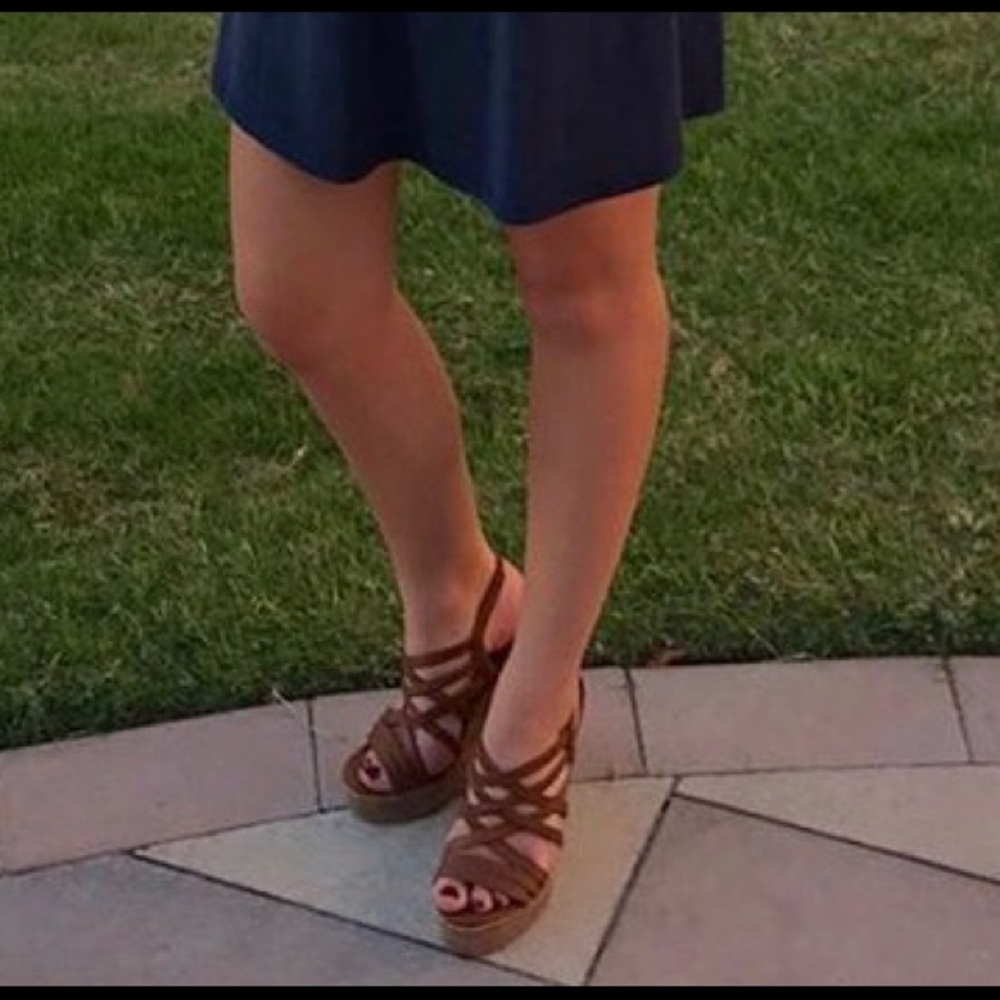 Brown Madden Girl Wedges Size 6